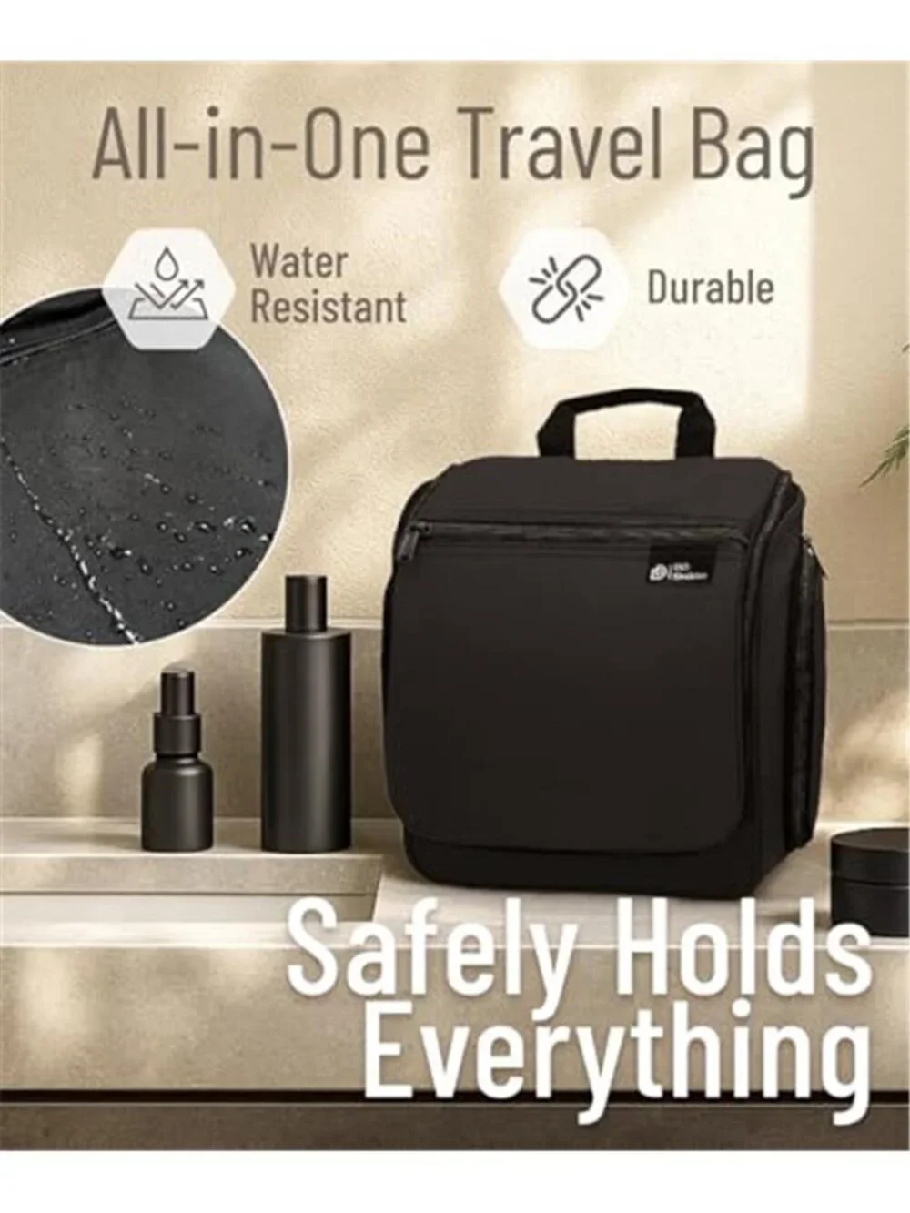 Hanging Travel Toiletry Bag for Men and Women – Cosmetics, Makeup and Toiletries